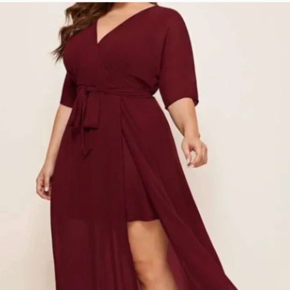 Shein Curve long red dress XL